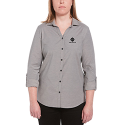 LADIES JACK NICKLAUS 19TH HOLE WOVEN SHIRT